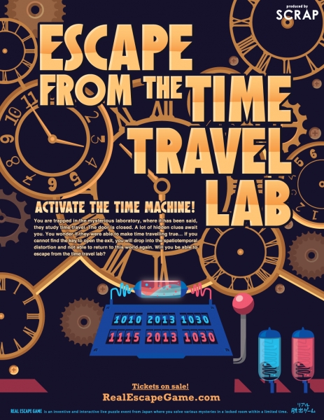 Escape Game Escape from the Time Travel Lab, SCRAP. Los Angeles.